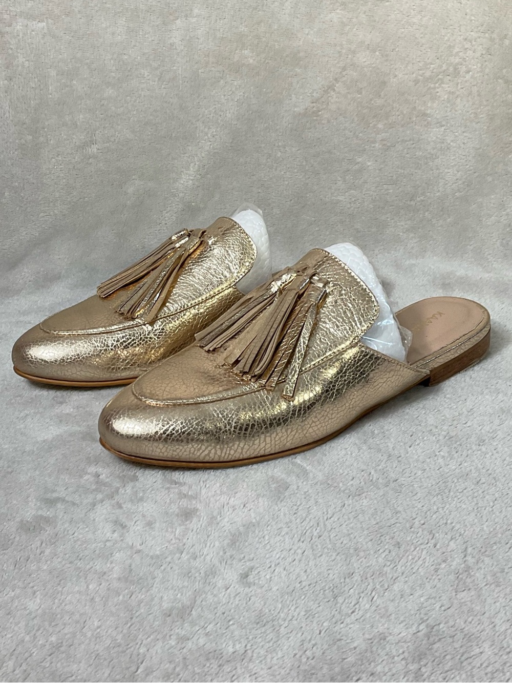Kaanas Metallic Gold Tassel Mules Womens Sz 9 - Picture 3 of 7